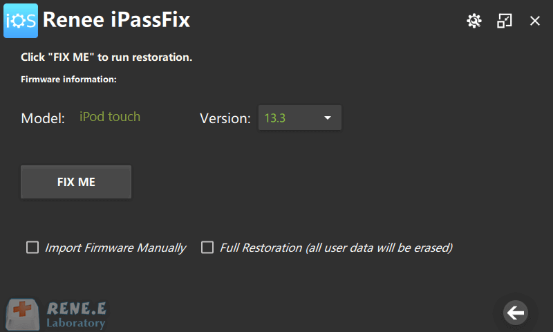 Put iPod in Recovery Mode IN IPASSFIX