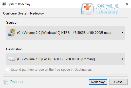 select a destination to redeploy system with renee becca