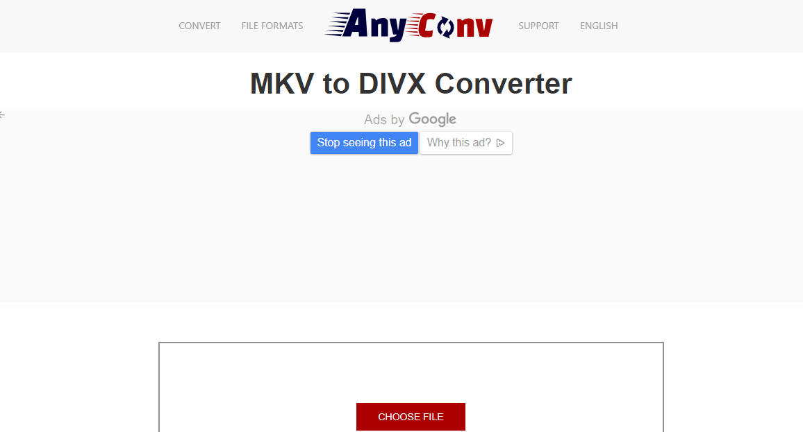 how to convert mkv to divx on anyconv