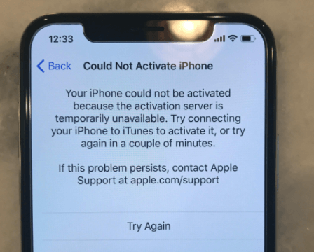 why we could not activate iphone