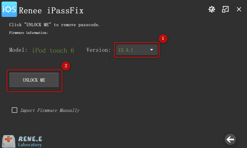 unlock ipod passcode with renee ipassfix