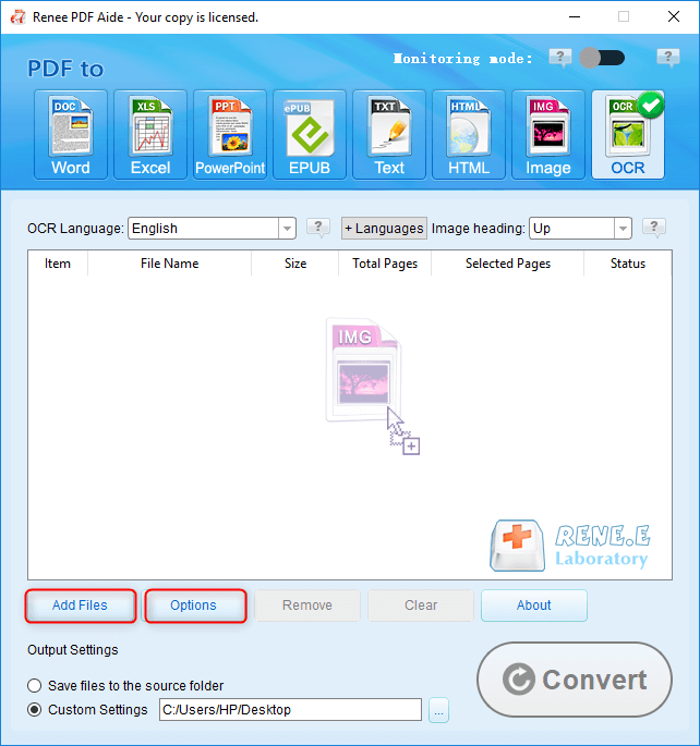 how to convert png to text with renee pdf aide