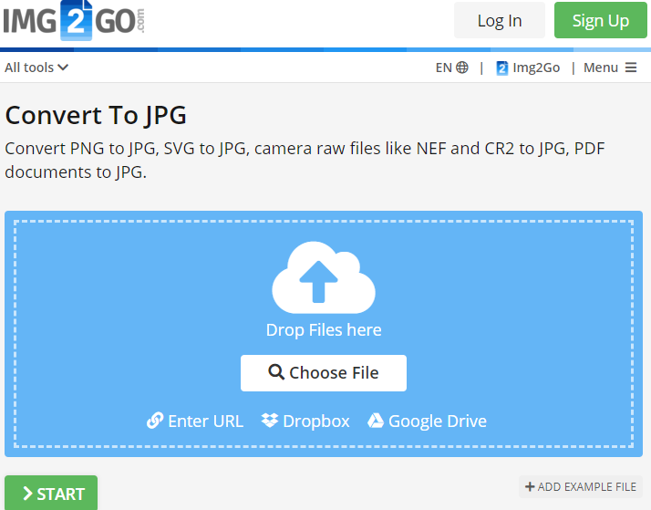 convert video to image with img2go