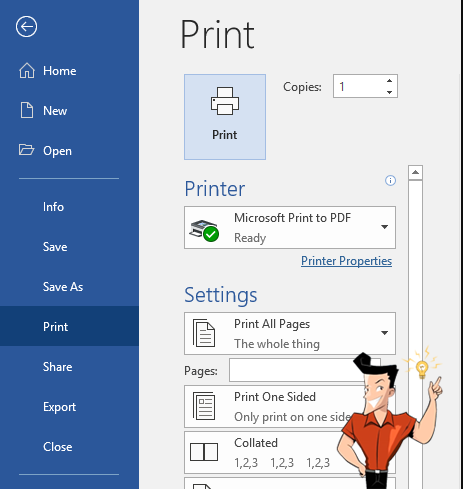 how to convert PDF to word with microsoft printer to pdf