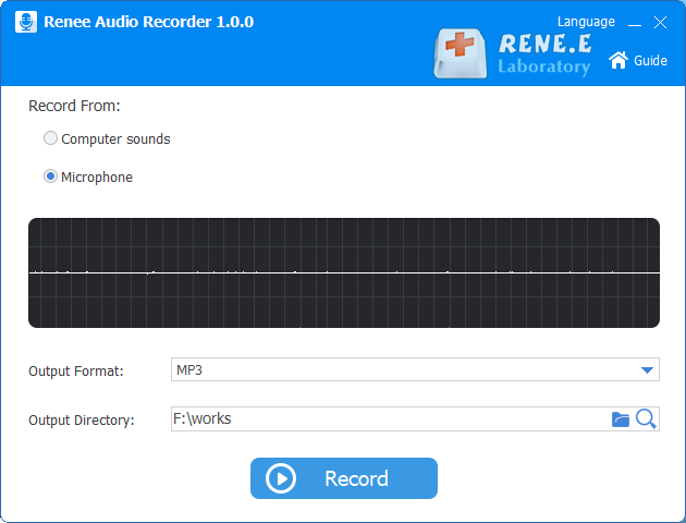 Interfaccia audio di registrazione