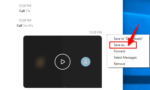 save the recorded skype video call