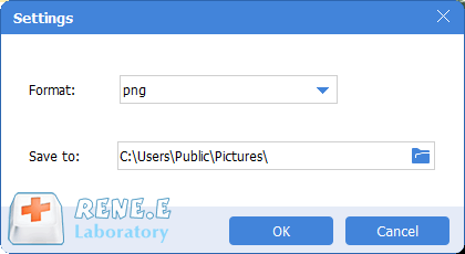 select image format within renee video editor pro