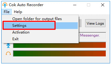 how to use cok auto recorder