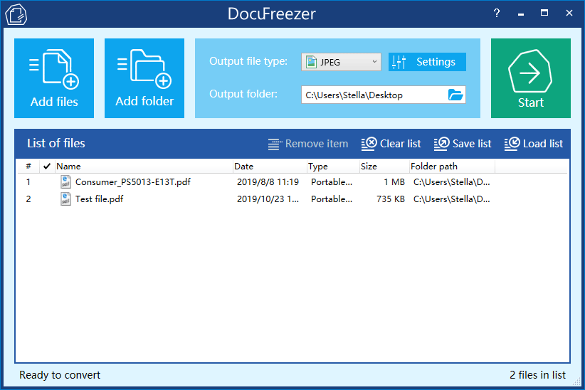 how to convert pdf to jpg on windows 10 with docufreezer