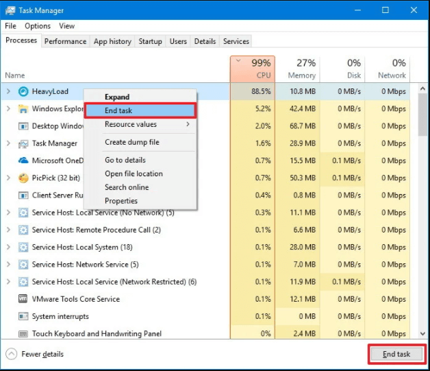 how to cool down overheating hard drive by ending task