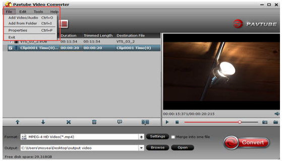 convert camtasia video to mp4 with Pavtube Video Converter