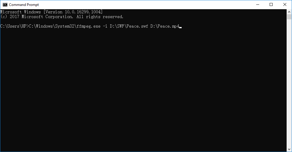 how to convert swf file to mp4 with ffmpeg
