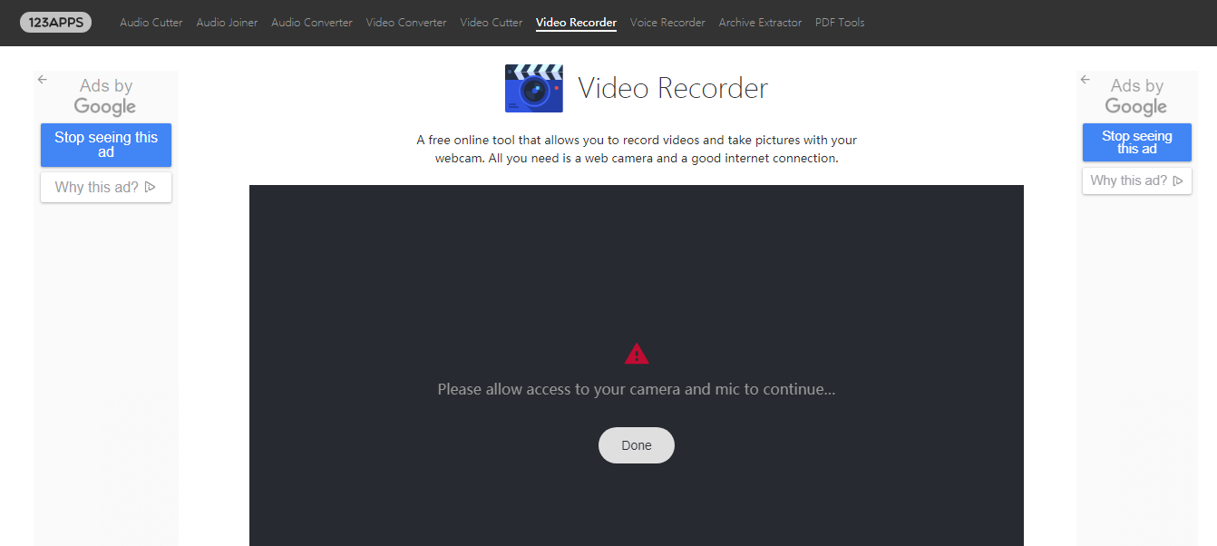 online web camera film recorder