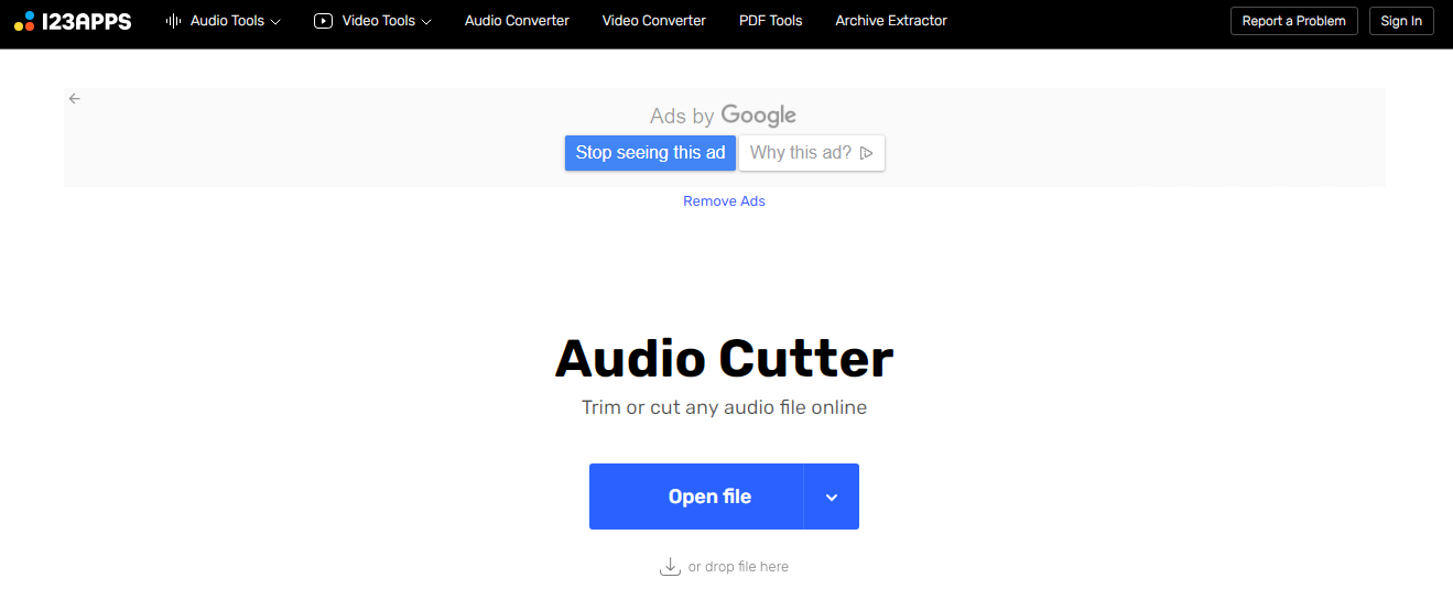 how to cut audio online 123apps