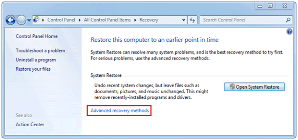 how to factory reset windows 7