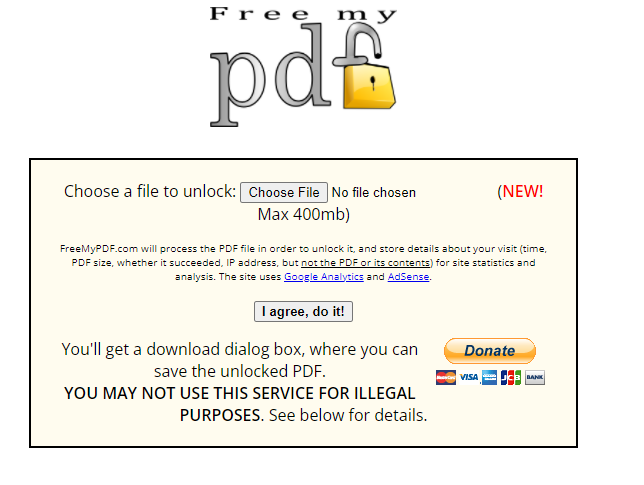 how to unencrypt pdf on freemypdf