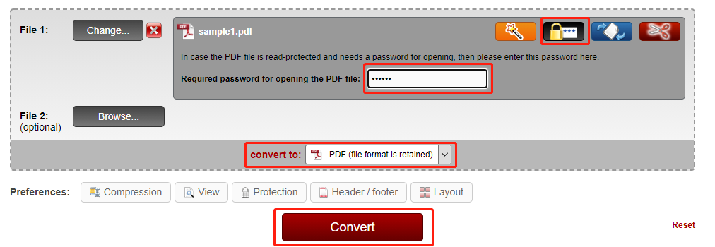 how to unencrypt pdf withonline2pdf