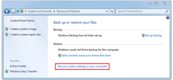 how to factory reset windows 7