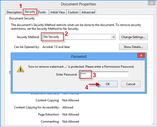 how to unencrypt pdf with adobe acrobat dc