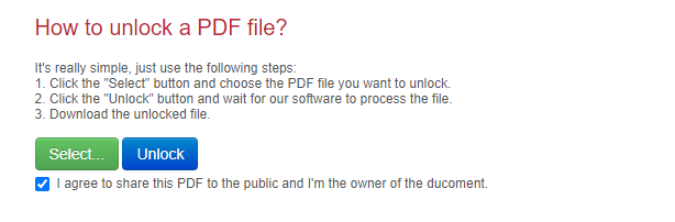 how to unencrypt pdf on thepdfcom