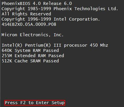 Restore BIOS default settings