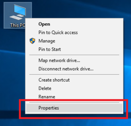this pc properties