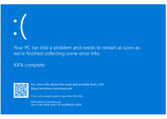 blue screen error