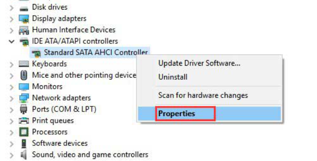 IDE ATA/ATAPI Controller properties