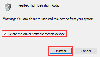 uninstall device of audio