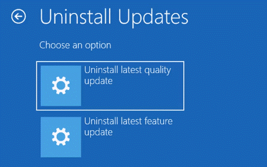 Uninstall Windows 10 Updates