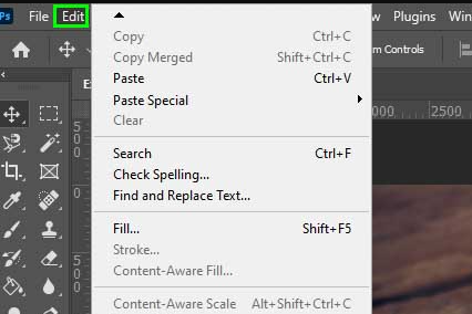 Auto save in Photoshop by clicking on Edit