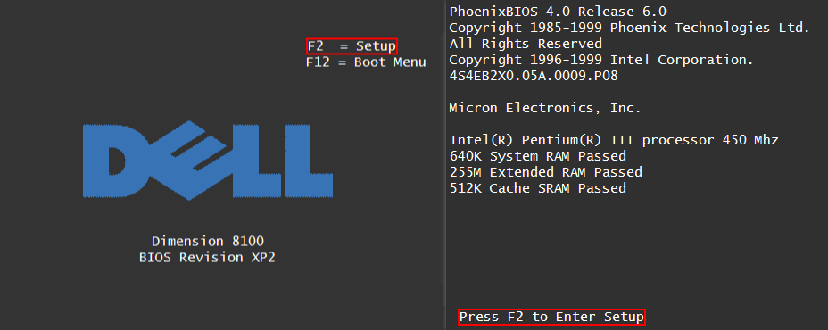 boot menu on Dell