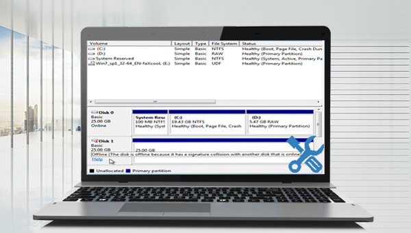 disk offline signature collision