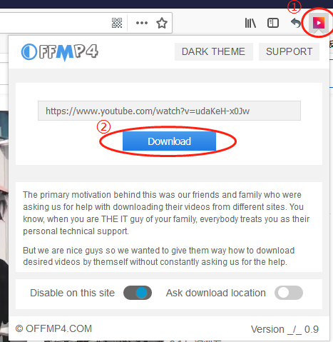 download video YouTube with OffMP4