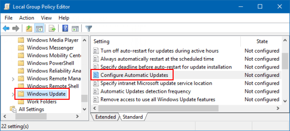 Configure automatic updates