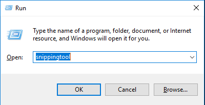 eseguire snippingtool