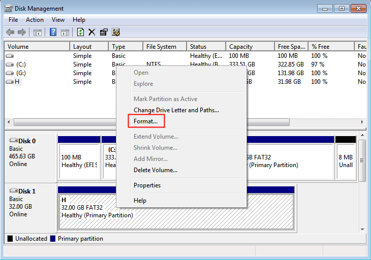 format drive