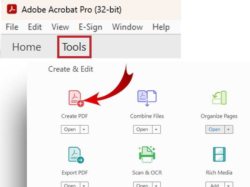 adobe acrobat pro dc create PDF1