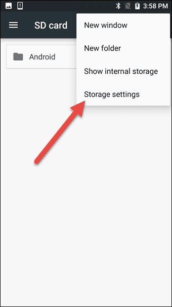 change an external SD card into a built-in storage