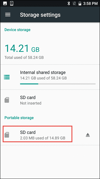 change an external SD card into a built-in storage
