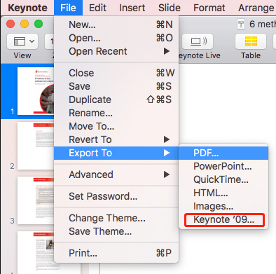 convertire PDF in Keynote su Mac