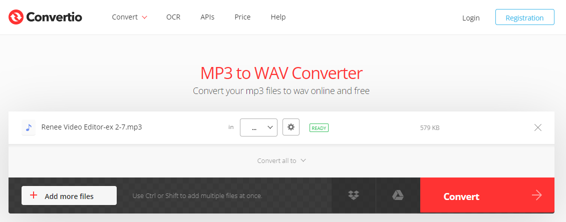 convertire mp3 in wav