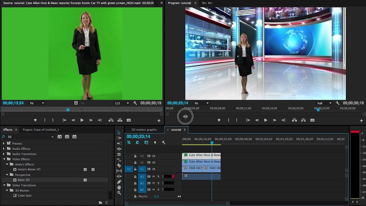 adobe premiere remove green background