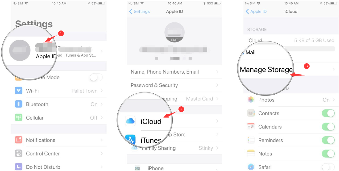 Gestire i backup di iCloud