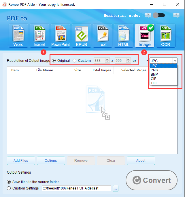 pdf convert pdf jpg/image