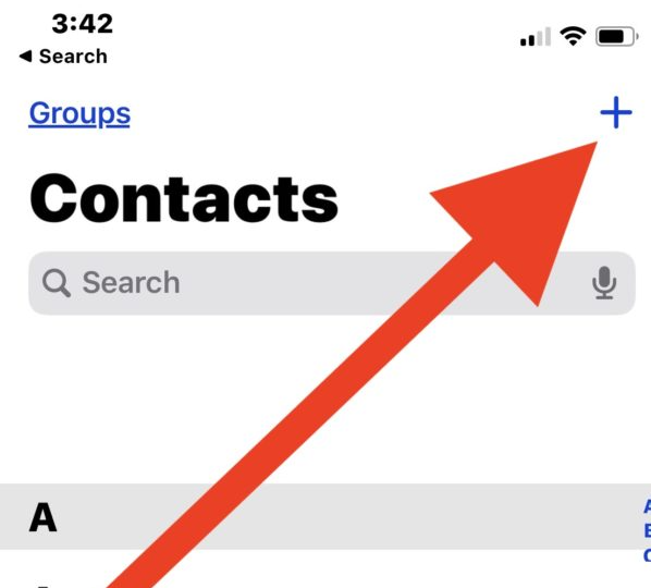 add contacts on iPhone
