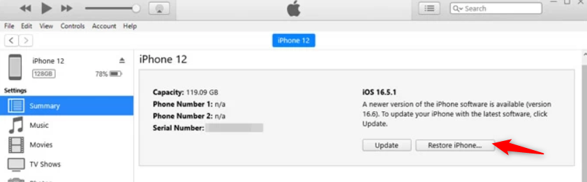 itunes restore iphone