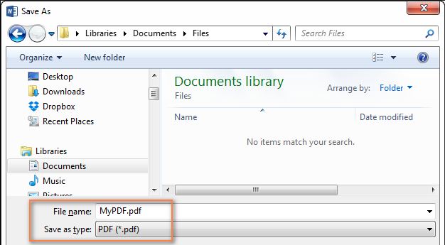 word save as pdf