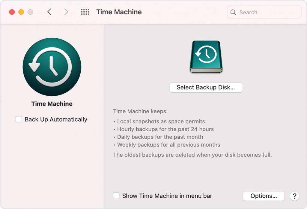  Time Machine backup