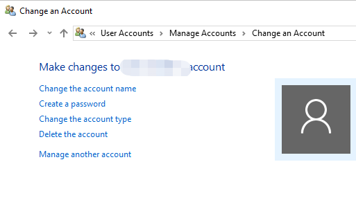 change account type